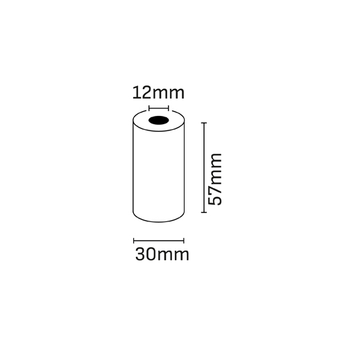 10 pz. - Oqonos Rotolo di carta termica 57x30x12 mm
