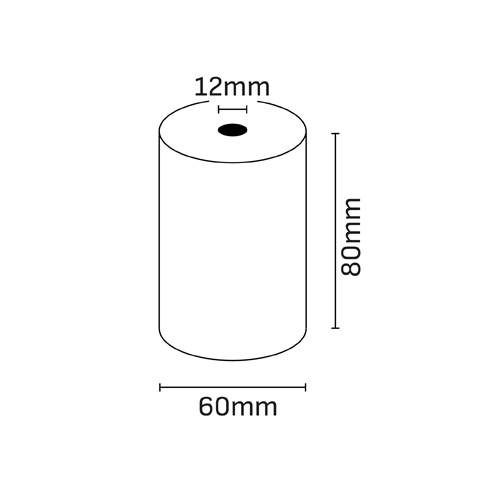 5 pz. - Oqonos Rotolo di carta termica 80x60x12 mm