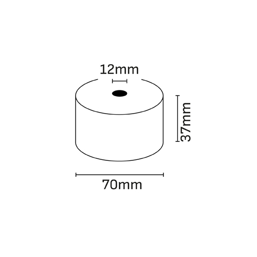 10 pz. - Oqonos Rotolo di carta termica 37x70x12mm