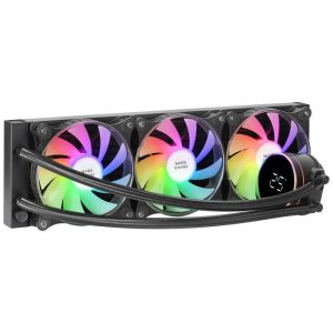 Mars Gaming ML-LCD360 Raffreddamento a liquido ARGB - Dissipazione superiore - Ventole ARGB da 120 mm - Schermo LCD - TDP 600 W - Tubi in teflon - Multisocket universale - Colore Nero