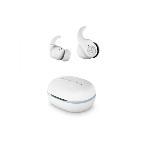 Energy Sistem Cuffie wireless - True Wireless - Bluetooth 5.3 - IPX5 - 20 ore di autonomia - Secure-Fit+ - App personalizzata - Microfono Stereo - Colore Bianco