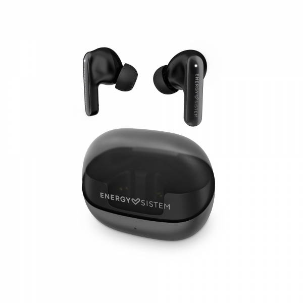 Energy Sistem Cuffie ANC -30dB - Quad Mic - Bluetooth 5.4 - 25 ore di autonomia - IPX4 - Plastica riciclata - Colore Nero
