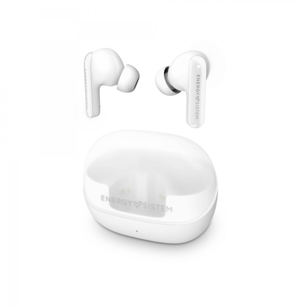 Energy Sistem Cuffie ANC -30dB - Quad Mic - Bluetooth 5.4 - 25 ore di autonomia - IPX4 - Plastica riciclata - Colore Bianco