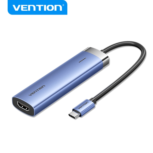 Vention T6E Hub USB-C 5 in 1 - Trasferimento 5 Gbps - Schermo 4K - Ricarica r...
