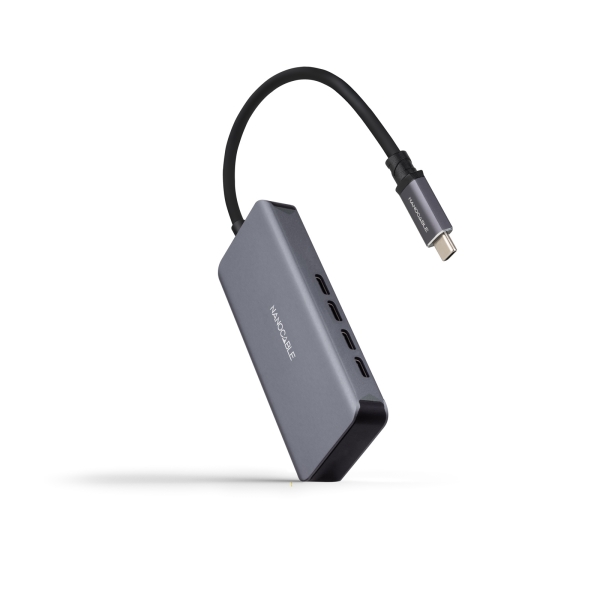 Hub USB-C 3.2 Nanocable con 4 porte USB-C 3.2 - Velocità di trasferimento fino a 5 Gbps - Cavo da 0