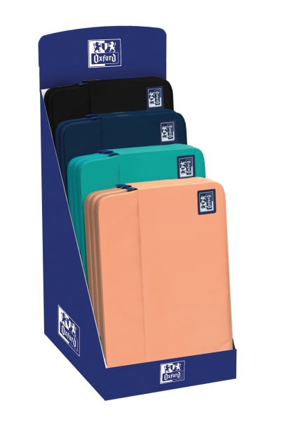 Oxford Young Proof B-Case Espositore con 10 custodie per laptop fino a 16" - Scomparto imbottito - Tasca esterna con cerniera - Colori assortiti