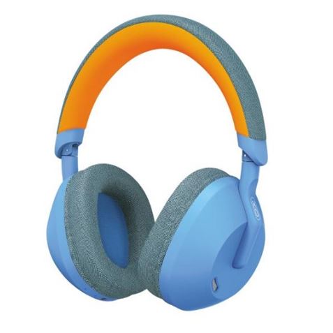 XO BE49 Cuffie Bluetooth 5.3 - Archetto e cuscinetti comfort in tessuto - Microfono integrato - Colore Blu