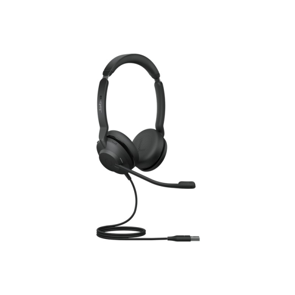Jabra Evolve2 30 MS Cuffie con microfono USB - Cancellazione del rumore - Archetto regolabile - Controlli sul cavo - Cavo da 1