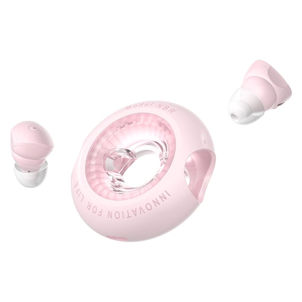Vention Tiny T17 Cuffie Bluetooth 5.3 con custodia di ricarica - True Wireless - 6 ore di autonomia - LED - Colore rosa