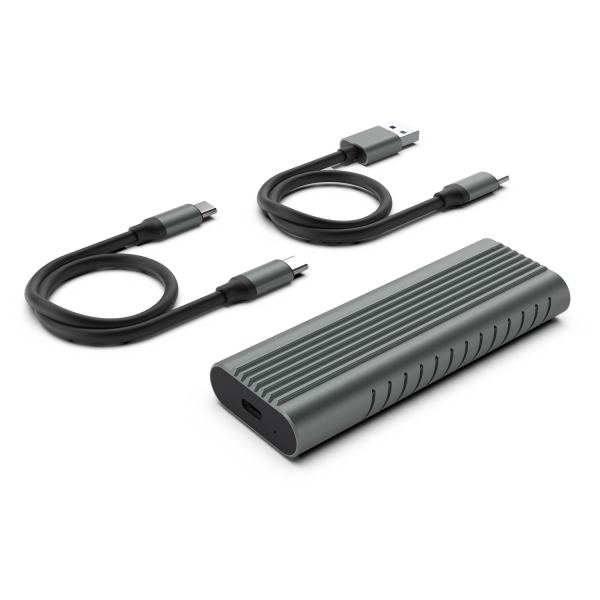 Ewent Box esterna USB 3.2 - SSD USB-C senza viti - Cavo USB C-C e USB C-A - C...