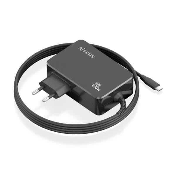 Aisens Caricabatterie per laptop GaN USB-C/PD 100W PD3.0 - Cavo da 1