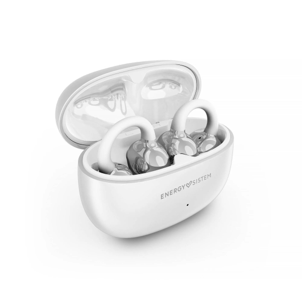 Energy Sistem ChicPods Auricolari True Wireless - Bluetooth 5.4 - 23 ore di autonomia - Tecnologia Open Sound - Microfono con riduzione del rumore - Assistente vocale integrato - Design Curved-Fit - Colore Bianco
