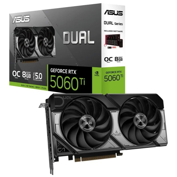 Scheda Grafica Asus GeForce RTX 5060 Ti Dual OC 8 GB GDDR7 Reflex 2 RTX AI DLSS4