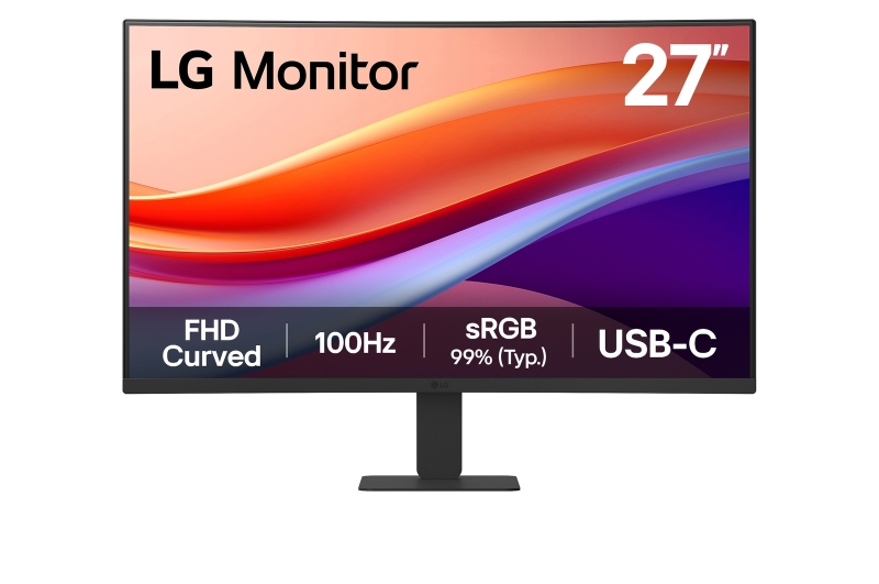 Monitor LG 27" Curvo 1500R VA FullHD 100Hz HDR 10 - Risposta 5ms - 16:9 - HDMI