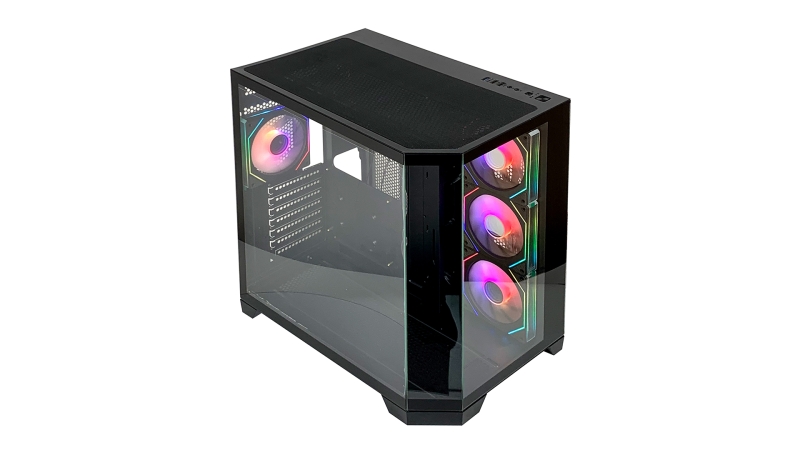 L-Link Nova Case ATX - Vetro temperato Continua - 4 ventole RGB - USB 3.0 - Colore Nero