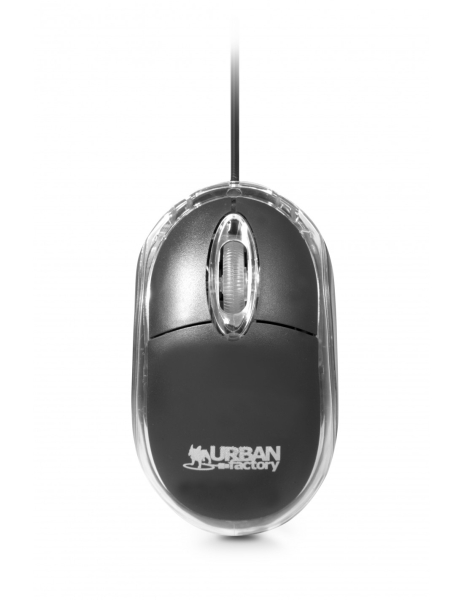 Urban Factory Mouse con cavo USB - 800 dpi - Ambidestro - Colore Nero