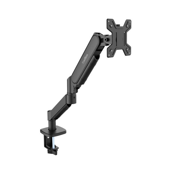 Coolbox M02 Supporto da tavolo con braccio articolato per monitor fino a 32" - Girevole e inclinabile - Gestione dei cavi - Peso max 8 kg - VESA 100x100 mm - Colore Nero
