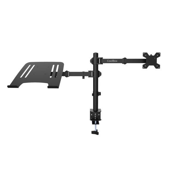 Coolbox MP01 Supporto da tavolo girevole e inclinabile per laptop e monitor/TV fino a 32" e 8 kg - Colore Nero