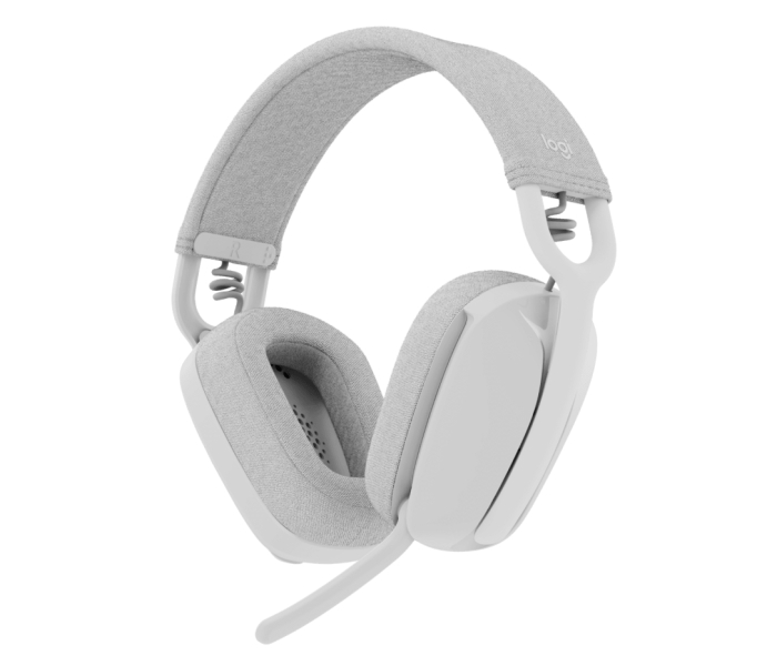 Cuffie wireless Logitech Zone Vibe 100 - Bluetooth 5.2 - Portata 30 metri - 2 microfoni - Colore Bianco ecru