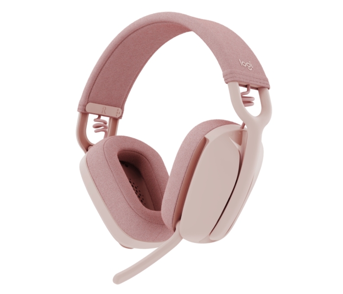 Cuffie wireless Logitech Zone Vibe 100 - Bluetooth 5.2 - Portata 30 metri - 2 microfoni - Colore rosa