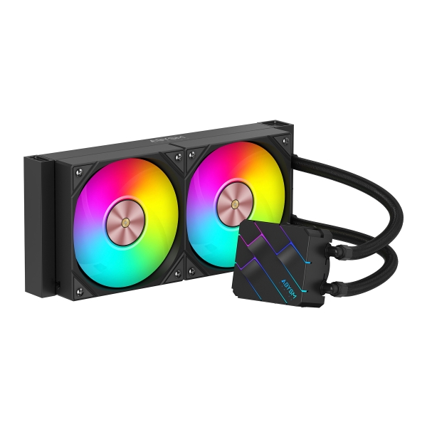 Abysm Oceanic TIDE 240 ARGB Kit di raffreddamento a liquido - 2 ventole da 120 mm - Illuminazione ARGB - Pompa 2500 rpm - Tubi da 3