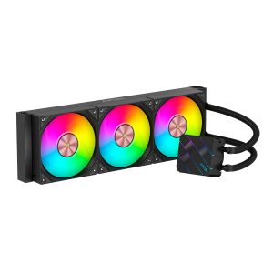 Abysm Oceanic TIDE 360 ARGB Kit di raffreddamento a liquido - 3 ventole da 120 mm - Illuminazione ARGB - Pompa 2500 rpm - Tubi da 3