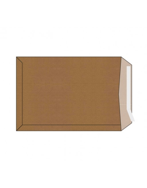 Sam Confezione da 250 buste in carta Kraft 80 g - Misure 184x261 mm - Autoadesive con striscia in silicone - Colore marrone