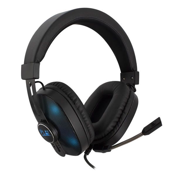 Cuffie da gioco Ewent - Microfono integrato - Illuminazione RGB - Controllo del volume e del microfono - Archetto regolabile - Cavo in nylon da 1