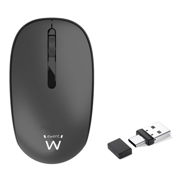 Ewent Mouse Wireless - 1000 dpi - Ricevitori USB-A e C da 2