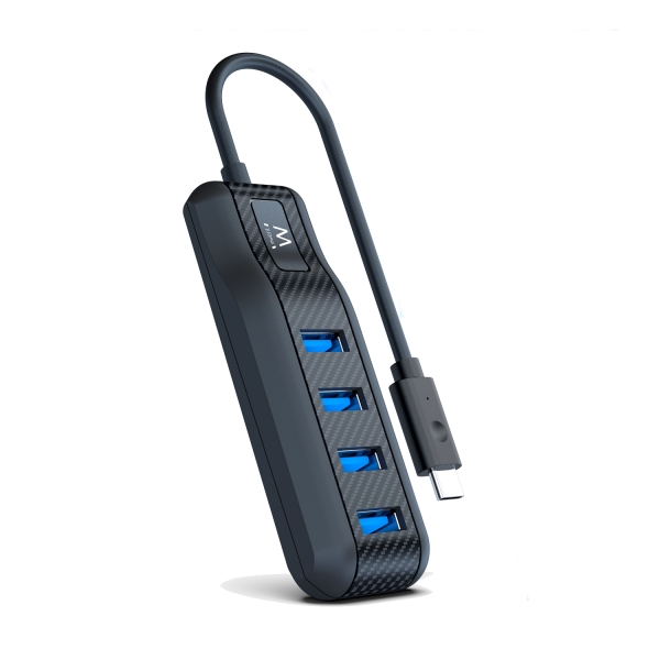 Ewent Hub USB-C 4 in 1 - 4x USB-A Femmina - Indicatore LED - Cavo da 30 cm - ...