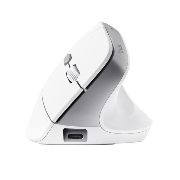 Trust Ergo Bayo II Tastiera wireless - Sensore ottico regolabile tra 800 e 2400 DPI - 6 pulsanti - Colore Bianco