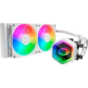 Cooler Master MasterLiquid 240 Core II Kit di raffreddamento a liquido - ARGB - TDP 270W - Compatibilità universale - Colore Bianco