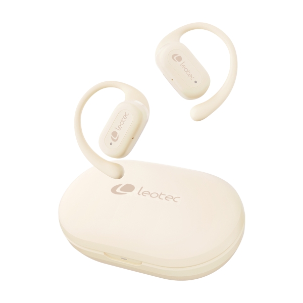 Leotec Open Air Zenith Sport Cuffie Bluetooth 5.4 - Custodia di ricarica - 30 ore di autonomia - Colore Bianco