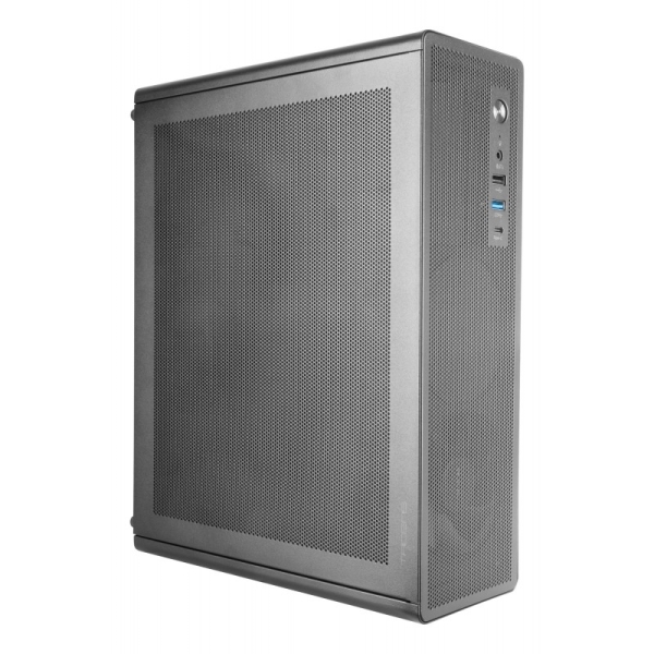 Tacens Aerom Slim 500 Case Minitower Ultra Compatto Micro ATX - Ventola FDB da 90 mm - Alimentatore TFX 500W - Pannello frontale e laterale in rete - Porta USB-A/USB-C/Audio - 334x272x102 mm - Colore Nero