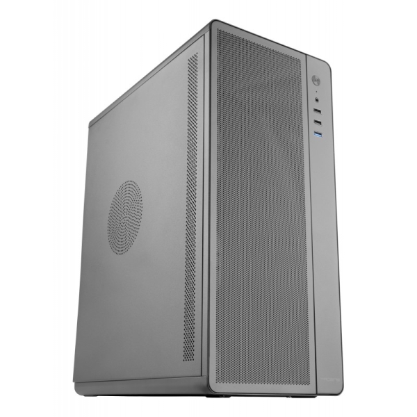 Tacens Aero Case semi-tower ATX - Ventola ultrasilenziosa da 120 mm - Pannello frontale e laterale in rete - Struttura metallica - Porta audio/USB-A - 414x342x186 mm - Colore Nero