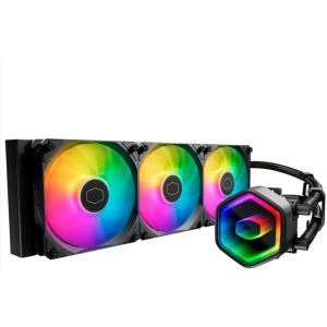 Cooler Master Masterliquid 360 Core II Lite ARGB Kit di raffreddamento a liquido - Ventole preinstallate - Tubi da 400 mm - Illuminazione Mirror Infinite - Colore Nero