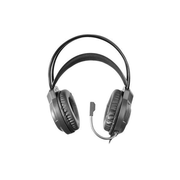 Mars Gaming MH124 Cuffie da gioco - Cavo da 180 cm - Controllo del volume - Microfono flessibile integrato - Illuminazione FRGB - Colore Nero