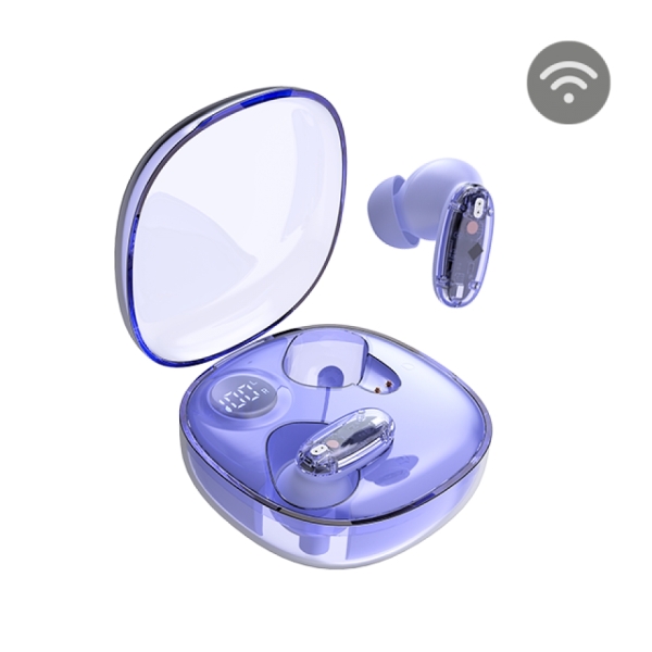 Mars Gaming MHIB2 Cuffie Bluetooth 5.4 - Microfono integrato - Autonomia fino a 7 ore - Indicatore LED - Semitrasparenti - 60x60x30 mm - Colore viola