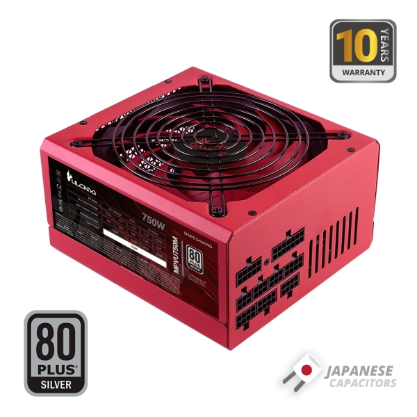 Mars Gaming MPVU750M Alimentatore ATX da 750W - 80 Plus Silver - Modulare - 14dB - Colore Rosso