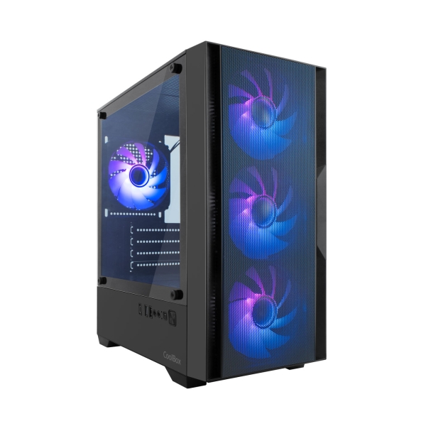 Coolbox GM220 MPFusion Case Torre Micro ATX - Lato in vetro temperato - Formato HDD 2