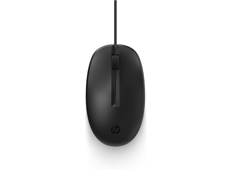 Mouse USB HP 125 - Sensore ottico 1200 DPI - Design ergonomico ambidestro - 3 pulsanti con rotella di scorrimento - Colore Nero