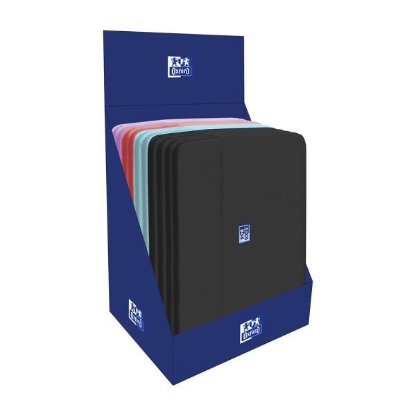 Oxford Young Proof B-Case Espositore con 10 custodie per laptop fino a 14" - Scomparto imbottito - Tasca esterna con cerniera - Colori assortiti