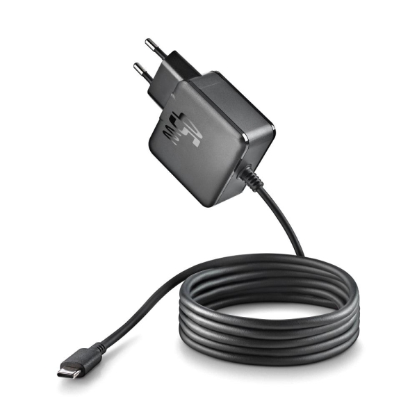 NGS GAN 45W‑C Caricabatterie da muro GaN 45W - USB‑C - PD3.0 PPS - Ricarica intelligente per laptop/tablet/smartphone - Protezione da sovraccarico e cortocircuito - Cavo da 1