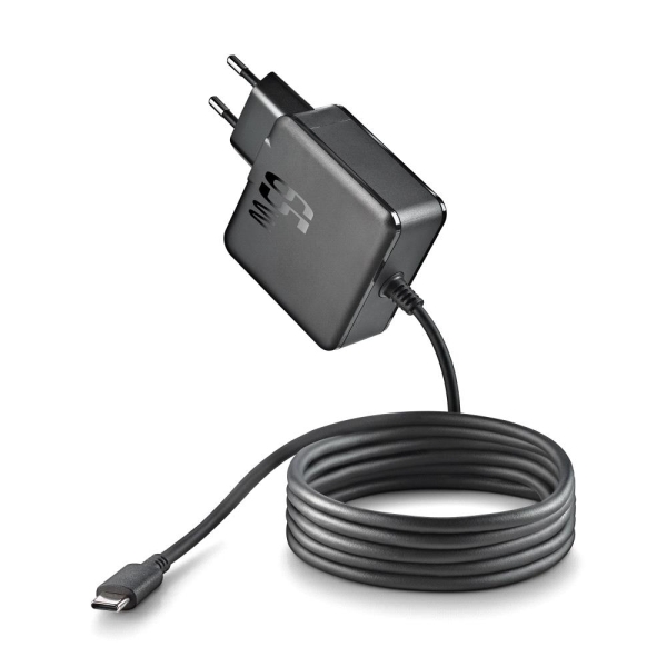 NGS GAN 65W‑C Caricabatterie da muro GaN 65W - USB‑C - PD3.0 PPS - Ricarica intelligente per laptop/tablet/smartphone - Protezione da sovraccarico e cortocircuiti - Cavo da 1