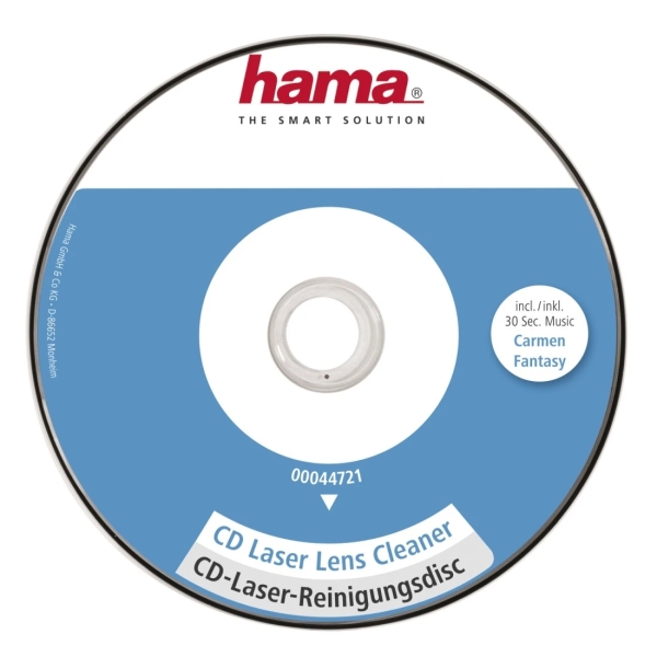 Hama CD Pulitore per DVD - Micro spazzole - 8 lingue - Pulizia a secco - Colore Bianco e Blu