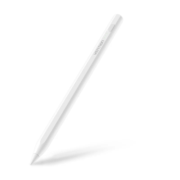 Stilo digitale Vention per iPad 2018-2025 - Magnetico - Sensibilità all'inclinazione - Interruttore fisico - Funzione anti-palmo - Alluminio - Colore Bianco