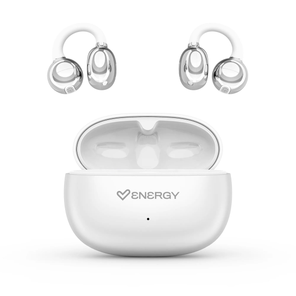 Energy Sistem ChicPods Auricolari True Wireless - Bluetooth 5.4 - 23 ore di autonomia - Tecnologia Open Sound - Microfono con riduzione del rumore - Assistente vocale integrato - Design Curved-Fit - Colore Bianco