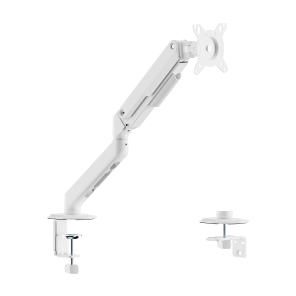 Aisens Eco Supporto da tavolo con braccio articolato per monitor da 17"-32" - Supporta fino a 9 kg - Gestione cavi - VESA 100x100 mm - Contrappeso girevole e inclinabile - Colore Bianco
