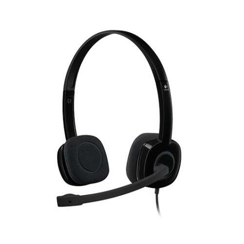 Logitech H151 Cuffie con microfono - Microfono orientabile - Controlli sul cavo - Archetto regolabile - Connettore jack da 3