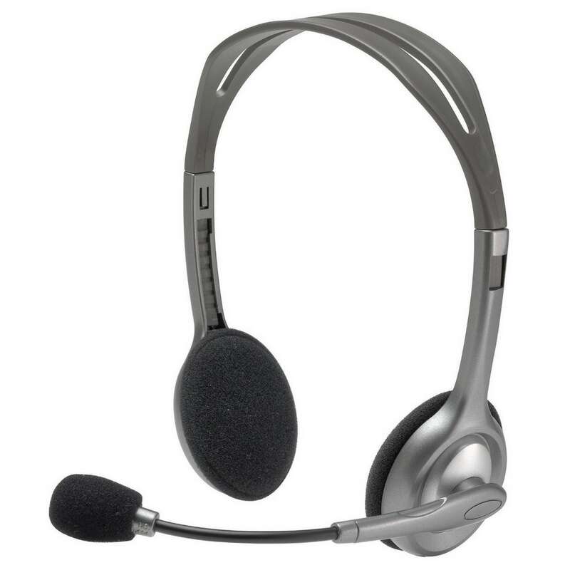 Logitech H110 Cuffie Stereo con microfono pieghevole - Archetto regolabile - Jack da 3